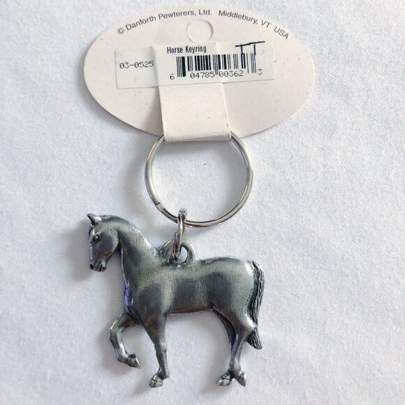 Pewter Horse Keychain Handcrafted NWT - Picture 2 of 7